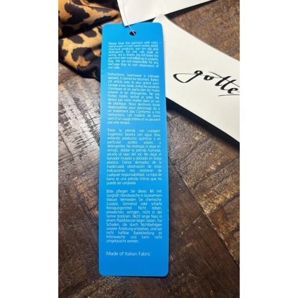 GOTTEX Leopard Print With Water Lily Floral 1 Piece Swimsuit NWT $178 - Picture 13 of 14